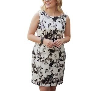 Coldwater Creek size 16 abstract Print Sleeveless Sheath Dress